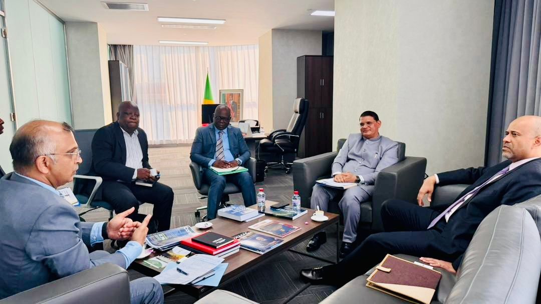 Ambassador H.E. Mr. Madan Lal Raigar paid a courtesy call on H.E. Mr. Michel Djombo, the Congolese Minister of Industrial Development, Special Economic Zones and Private Sector Promotion of Republic of the Congo.