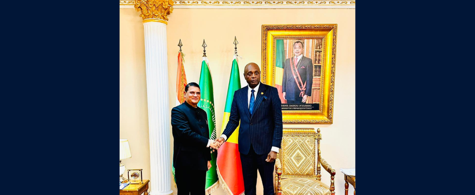 Ambassador Shri Madan-Lal RAIGAR paid a courtesy call on H.E. Mr. Constant-Serge BOUNDA, Minister of Foreign Affairs, Francophonie and Congolese Abroad of the Republic of the Congo.