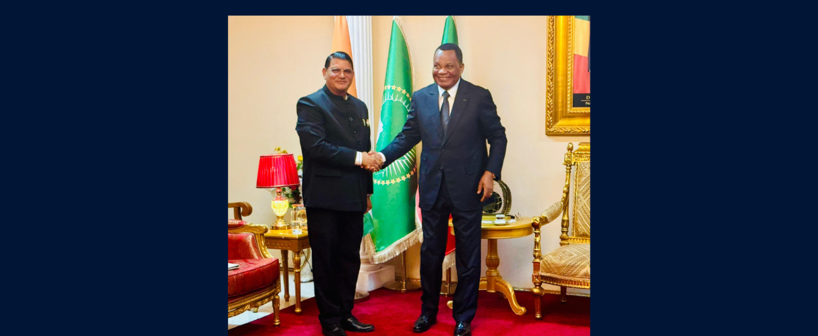 The Ambassador, Shri Madan-Lal RAIGAR, held a courtesy meeting with His Excellency Mr. Jean-Claude Gakosso, the Congolese Minister of Foreign Affairs, Francophonie, and Congolese Abroad.