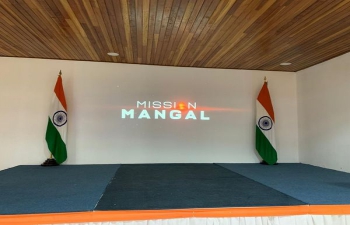 As part of AKAM celebrations, Embassy organised the screening of mainstream Indian cinema "Mission Mangal" in the Chancery  on March 29. India based officials of the Mission and local Congolese attended the screening.