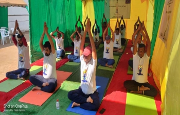 8th International Day of Yoga was celebrated on 19 June, 2022 in the cities of Dolisie and Pointe-Noire in Republic of Congo