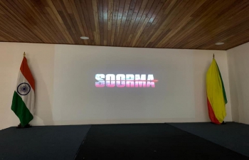 As part of Azadi Ka Amrit Mahotsav (AKAM) celebrations, Embassy organised the screening of mainstream Indian cinema " SOORMA " at the Chancery on 7 July, 2022. India based officials of the Mission & local Congolese people attended the screening.