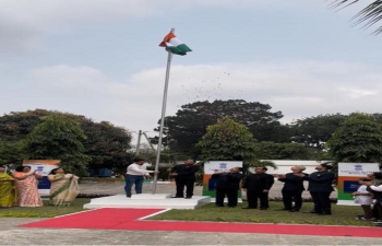 Ambassador G.R.Meena hoisted the Indian flag on the occasion of 76th Independence Day celebrations in the Chancery on 15th August. 