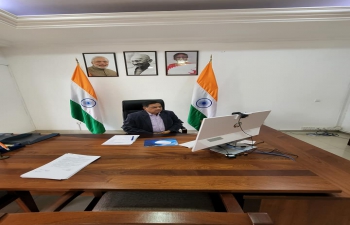 Shri N.Venkataraman, Charge d'Affaires, attended the video conference meeting on 26 September, 2022