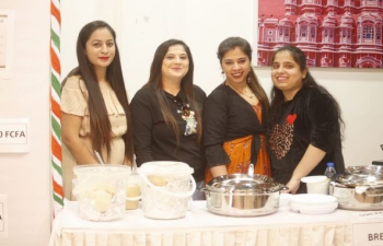 As part of the week long  celebrations of International Women's Day in the first week of March 2023, the Ladies of the Embassy along with Ladies of the Indian diaspora & local Congolese organised a CHARITY FOOD & FUN FAIR  in the Chancery on Sunday,  05 March. There was enthusiastic participation by members of Indian diaspora, diplomatic corps, members of American International School of Brazzaville (AISB), & local Congolese. The proceeds from the fair will be donated to local charity house.
