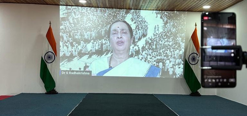 Embassy live streamed the talk by Dr. Shobhana Radhakrishna on the life of Sardar Vallabhbhai Patel on the occasion of celebration of National Unity Day on 31 October, 2023 in the Chancery.